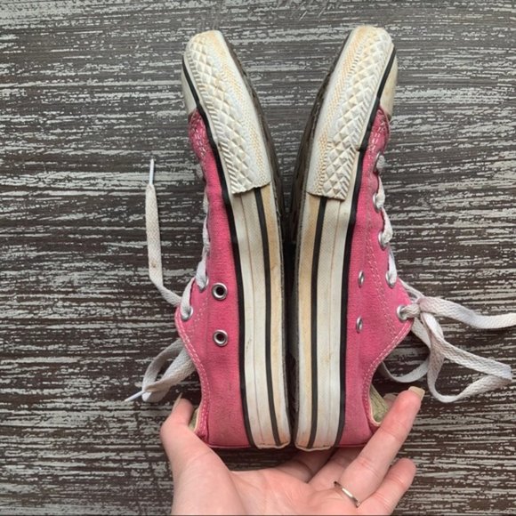 Girls Pink Converse Sneakers - Picture 5 of 15